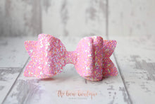 Load image into Gallery viewer, Chunky double glitter bows (25 Colours)