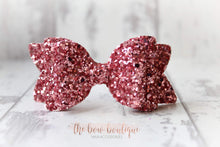 Load image into Gallery viewer, Chunky double glitter bows (25 Colours)