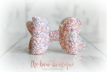 Load image into Gallery viewer, Medium deluxe glitter bows (25 Colours)