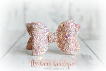 Load image into Gallery viewer, Medium deluxe glitter bows (25 Colours)