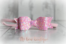 Load image into Gallery viewer, Small glitter bows (25 Colours)