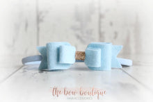 Load image into Gallery viewer, Double felt bows with gold centre (25 colours)