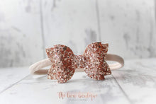 Load image into Gallery viewer, Medium deluxe glitter bows (25 Colours)