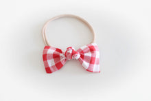 Load image into Gallery viewer, Red checked bows