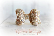 Load image into Gallery viewer, Mini deluxe glitter bows (25 Colours)