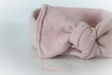 Load image into Gallery viewer, Nude pink pointelle headwrap