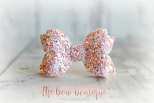 Load image into Gallery viewer, Mini deluxe glitter bows (25 Colours)