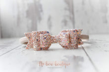 Load image into Gallery viewer, Double glitter bows (25 colours)