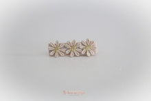 Load image into Gallery viewer, Delicate beige & gold daisy flowers - Clip or headband