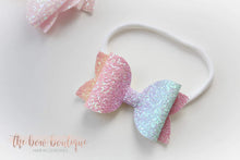 Load image into Gallery viewer, Large deluxe glitter bows (25 colours)