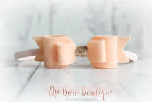 Load image into Gallery viewer, Double felt bows with gold centre (25 colours)