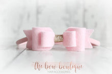 Load image into Gallery viewer, Double felt bows with gold centre (25 colours)
