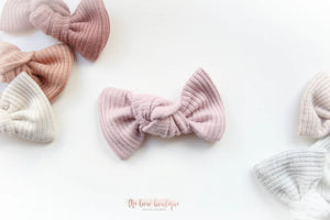 Jersey ribbed knot bows - 20 Colours