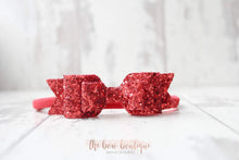Load image into Gallery viewer, Double glitter bows (25 colours)