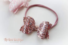 Load image into Gallery viewer, Large deluxe glitter bows (25 colours)