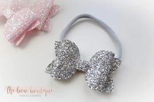 Load image into Gallery viewer, Large deluxe glitter bows (25 colours)