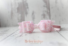 Load image into Gallery viewer, Double glitter bows (25 colours)