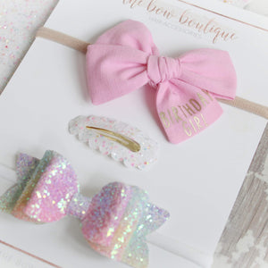 The birthday girl gift set | Clip or headband
