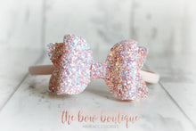 Load image into Gallery viewer, Medium deluxe glitter bows (25 Colours)