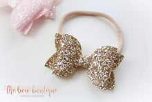 Load image into Gallery viewer, Large deluxe glitter bows (25 colours)