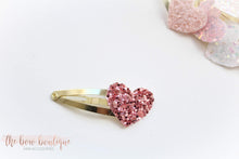 Load image into Gallery viewer, My first glitter heart snappy clip (25 Colours)
