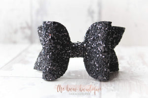 Large deluxe glitter bows (25 colours)