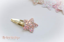 Load image into Gallery viewer, My first glitter star snappy clips (25 Colours)