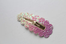 Load image into Gallery viewer, Glitter scalloped snappy clips - (25 Colours)