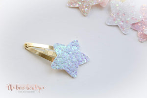 My first glitter star snappy clips (25 Colours)