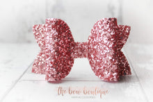 Load image into Gallery viewer, Large deluxe glitter bows (25 colours)