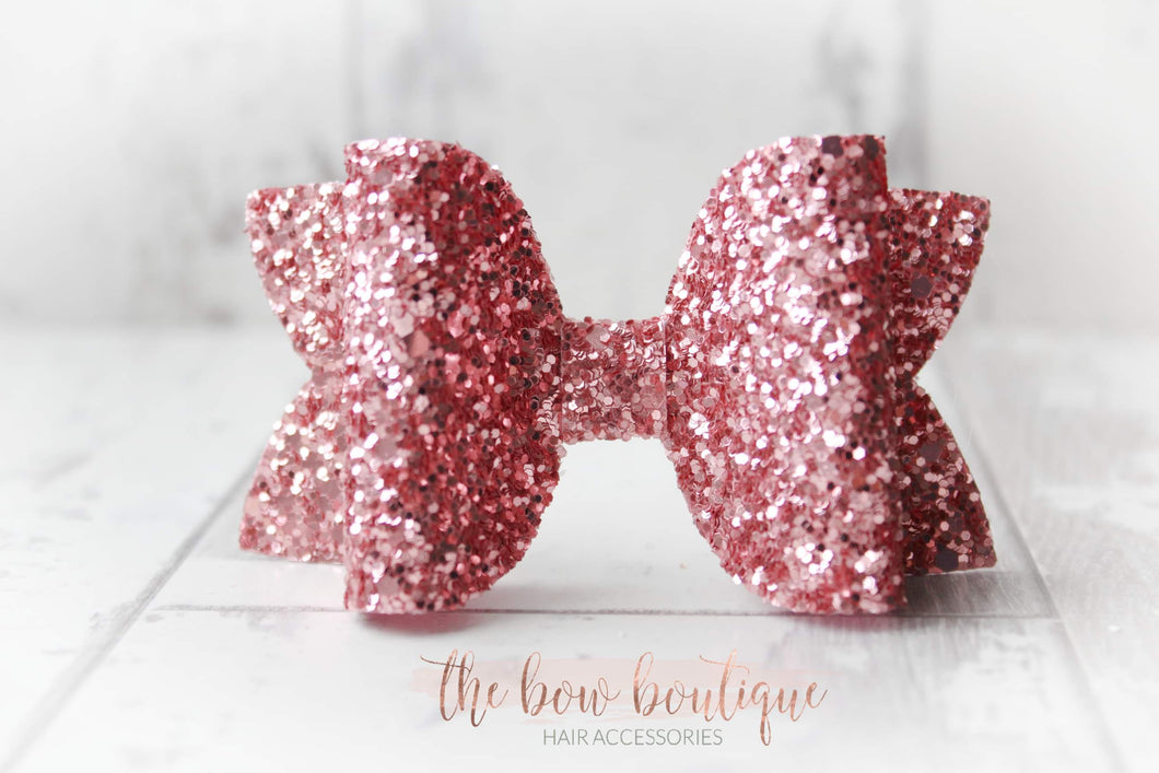 Large deluxe glitter bows (25 colours)