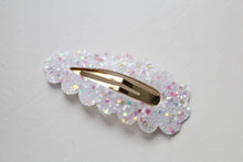 Load image into Gallery viewer, Glitter scalloped snappy clips - (25 Colours)