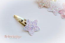 Load image into Gallery viewer, My first glitter star snappy clips (25 Colours)