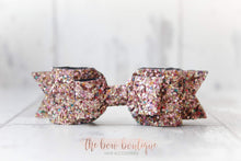Load image into Gallery viewer, Double glitter bows (25 colours)