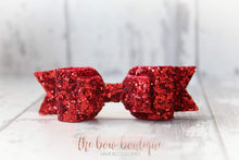 Load image into Gallery viewer, Double glitter bows (25 colours)