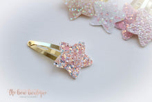 Load image into Gallery viewer, My first glitter star snappy clips (25 Colours)