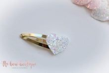 Load image into Gallery viewer, My first glitter heart snappy clip (25 Colours)