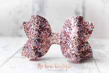 Load image into Gallery viewer, Large deluxe glitter bows (25 colours)