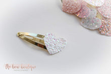 Load image into Gallery viewer, My first glitter heart snappy clip (25 Colours)