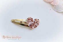 Load image into Gallery viewer, My first glitter heart snappy clip (25 Colours)