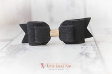 Load image into Gallery viewer, Double felt bows with gold centre (25 colours)