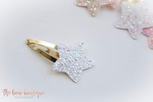 Load image into Gallery viewer, My first glitter star snappy clips (25 Colours)