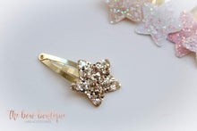Load image into Gallery viewer, My first glitter star snappy clips (25 Colours)