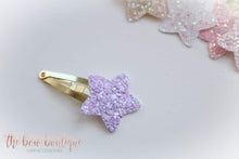 Load image into Gallery viewer, My first glitter star snappy clips (25 Colours)
