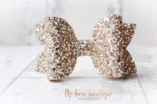Load image into Gallery viewer, Large deluxe glitter bows (25 colours)