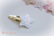 Load image into Gallery viewer, My first glitter star snappy clips (25 Colours)