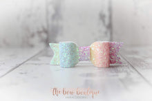 Load image into Gallery viewer, Small glitter bows (25 Colours)