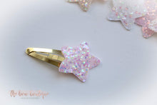 Load image into Gallery viewer, My first glitter star snappy clips (25 Colours)