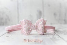 Load image into Gallery viewer, Mini deluxe glitter bows (25 Colours)