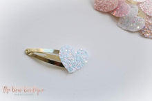 Load image into Gallery viewer, My first glitter heart snappy clip (25 Colours)